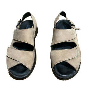Wolky sandals, tan color, size 38, some wear on left toe pad see picture
